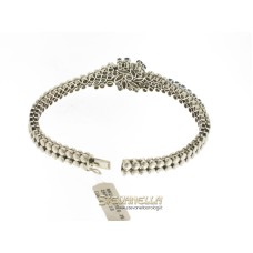 BRACCIALE oro bianco 18kt diamanti e zaffiri anni '60 original